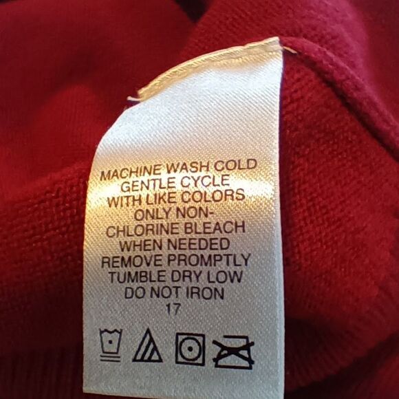 Hampshire Studio Mock Neck Sweater-Petite XL-Zip Back-Red-Classic-Minimal - Picture 7 of 7